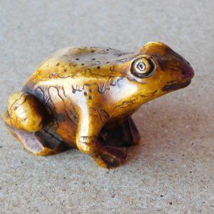 Carved Frog Figure made in Italy